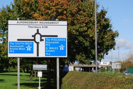 Almondsbury Roundabout on the A38 Gloucester Road.