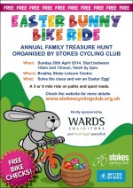Poster for the Easter Bunny Bike Ride.