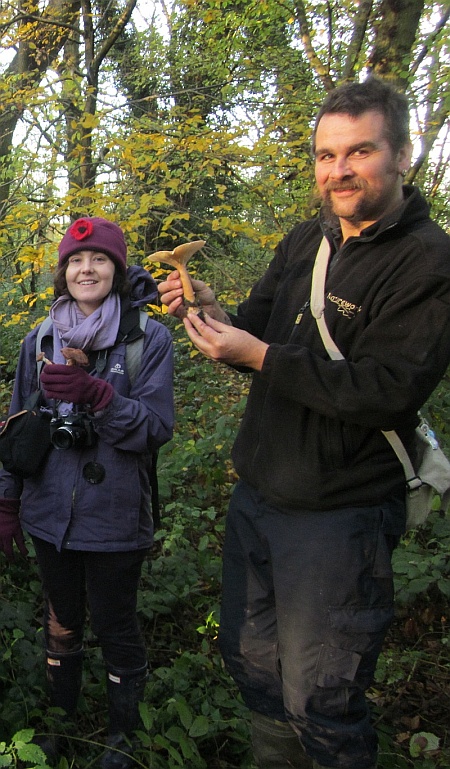 Ecologist Justin Smith on a 'fungus foray' in Bradley Stoke.