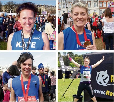 Sole Sisters RC members entered in the 2014 London Marathon.