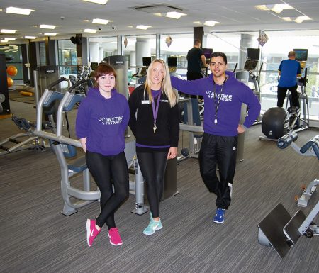 Staff at the Anytime Fitness gym in Bradley Stoke, Bristol.