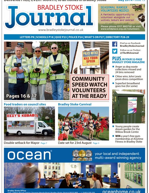 May 2014 edition of the Bradley Stoke Journal magazine.