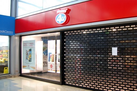 The Phones 4u store at the Willow Brook Centre in Bradley Stoke, Bristol, pictured on 15th September 2014 after it had been announced that the mobile phone retailer had been put into administration.