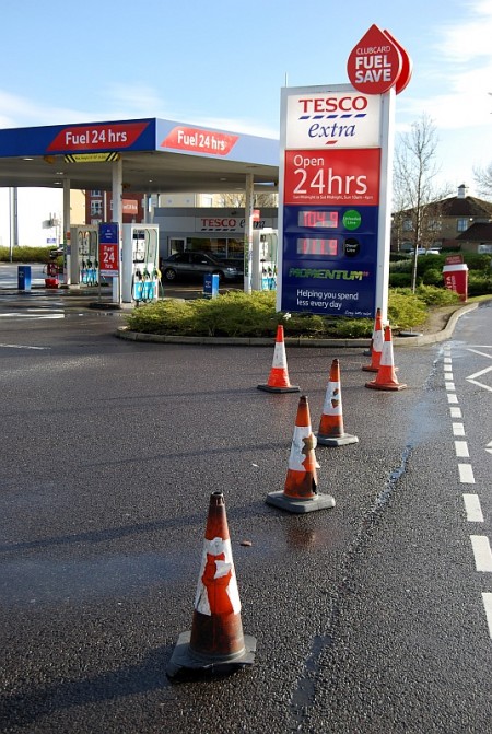 The Tesco petrol filling station in Bradley Stoke was closed due to problems with electrical equipment following a power cut.