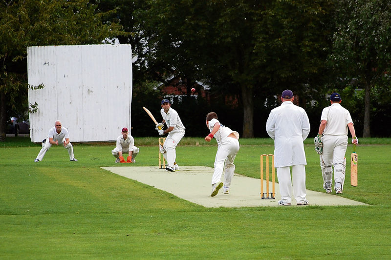 A match in progress at the Baileys Court Cricket Ground in Bradley Stoke.