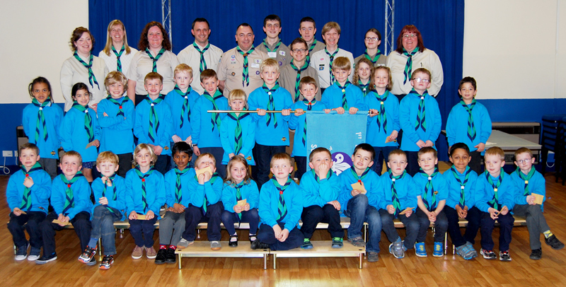 Beaver investiture ceremony at the 1st Bradley Stoke Scout Group.