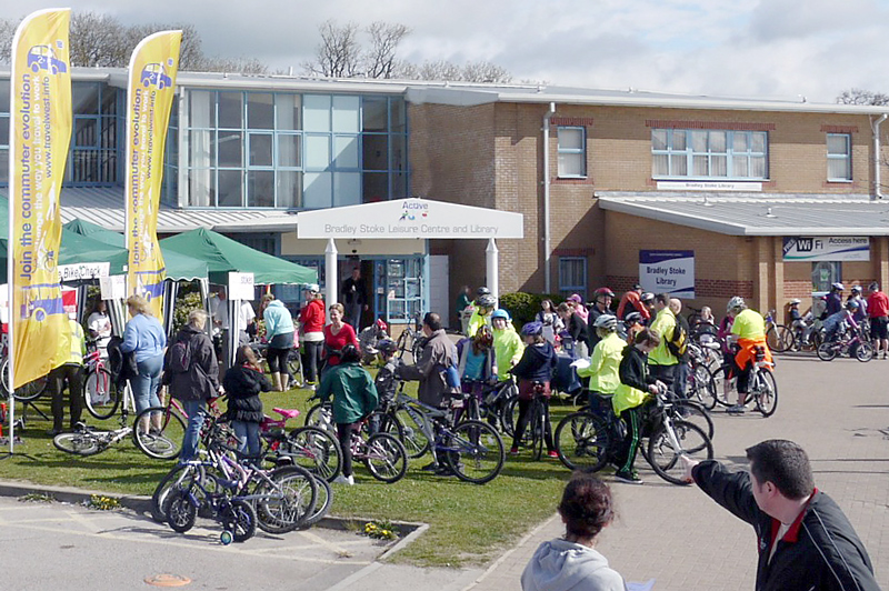 Easter Bunny Bike Ride in Bradley Stoke, Bristol.