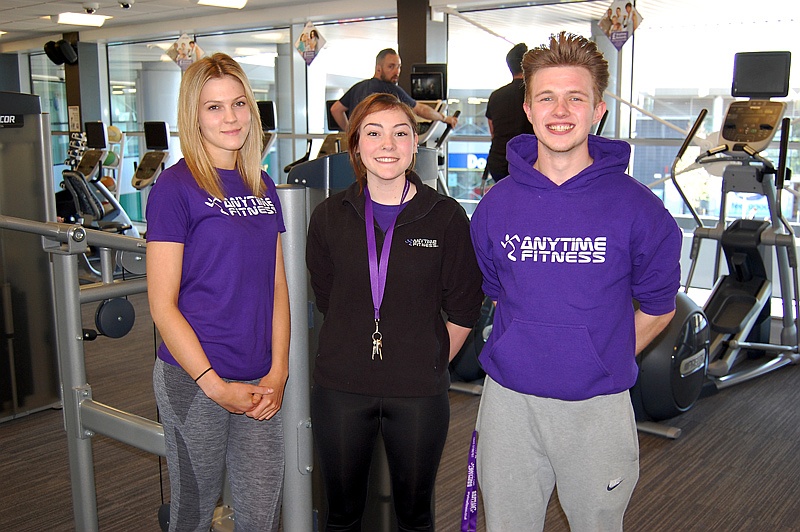 Staff at the Anytime Fitness gym in Bradley Stoke, Bristol.
