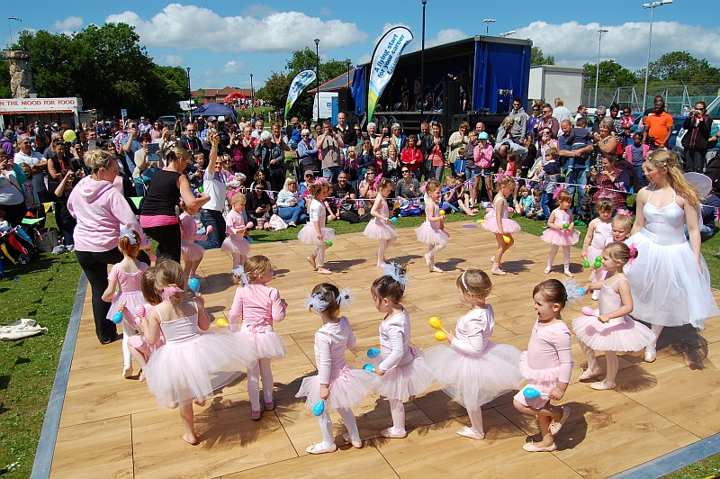 Baby Ballet perform at the Bradley Stoke Community Festival 2015.