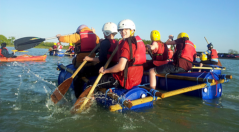 1st Bradley Stoke Scouts rafting at West Country Water Park, Bristol.