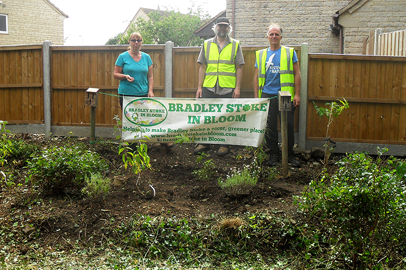 Bradley Stoke in Bloom volunteers have created a butterfly garden where The Common East joins Cornfield Close.
