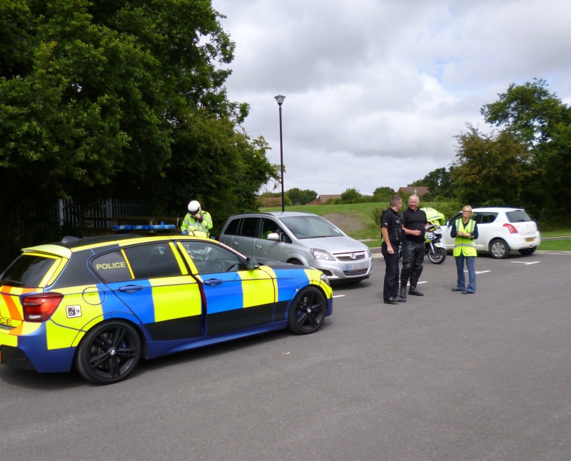 Police and council officers carry out checks on taxis at the Jubilee Centre in Bradley Stoke.