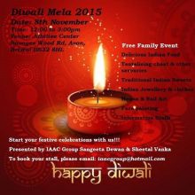 Diwali mela in Bradley Stoke on Sunday 8th November 2015.