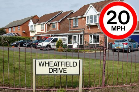 Proposed 20mph speed zone in Wheatfield Drive, Bradley Stoke, Bristol.