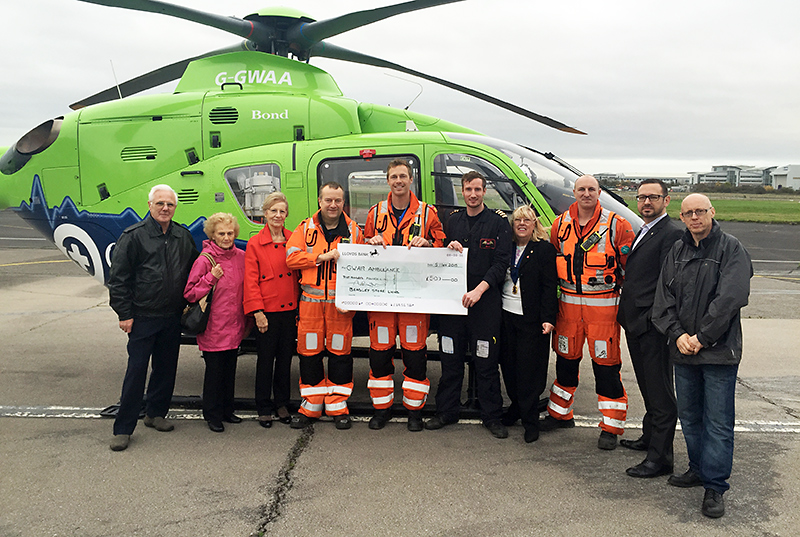Bradley Stoke Lions support the Great Western Air Ambulance Charity with a donation of £500.