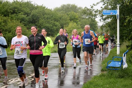 Bradley Stoke 10k Run 2011 - in the Three Brooks Local Nature Reserve.