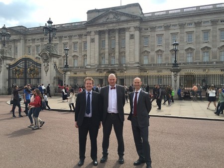 Olympus Academy Trust leaders at Buckingham Palace for a Duke of Edinburgh's Award presentation.