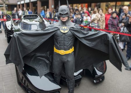 Batman and his Batmobile.