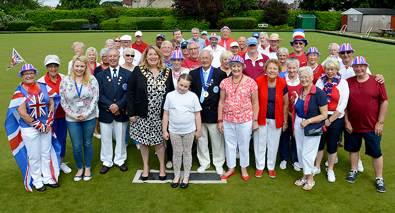 Charity Day at Bradley Stoke Bowls Club, on the weekend of The Queen's 90th birthday celebrations.