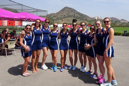 Bradley Stoke Netball Club's First Team at a tournament in La Manga, Spain.