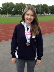 Emma Barnes, medal winner at the 2016 British Transplant Games.