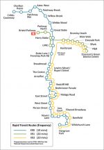 North Fringe to Hengrove Package MetroBus services route overview.