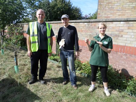 Bradley Stoke in Bloom volunteers work on land in Palmers Leaze.