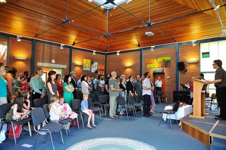 Bradley Stoke Evangelical Church: The church community at worship.