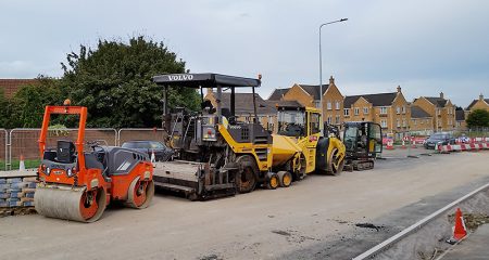 Road surfacing plant on Bradley Stoke Way.