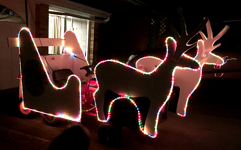 Bradley Stoke Lions' Santa sleigh.