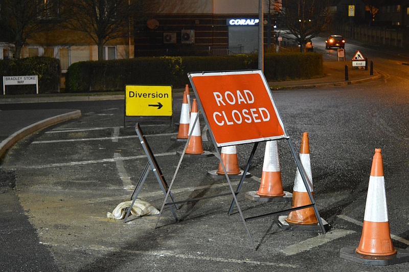 Overnight road closure on Bradley Stoke Way - for MetroBus resurfacing work.