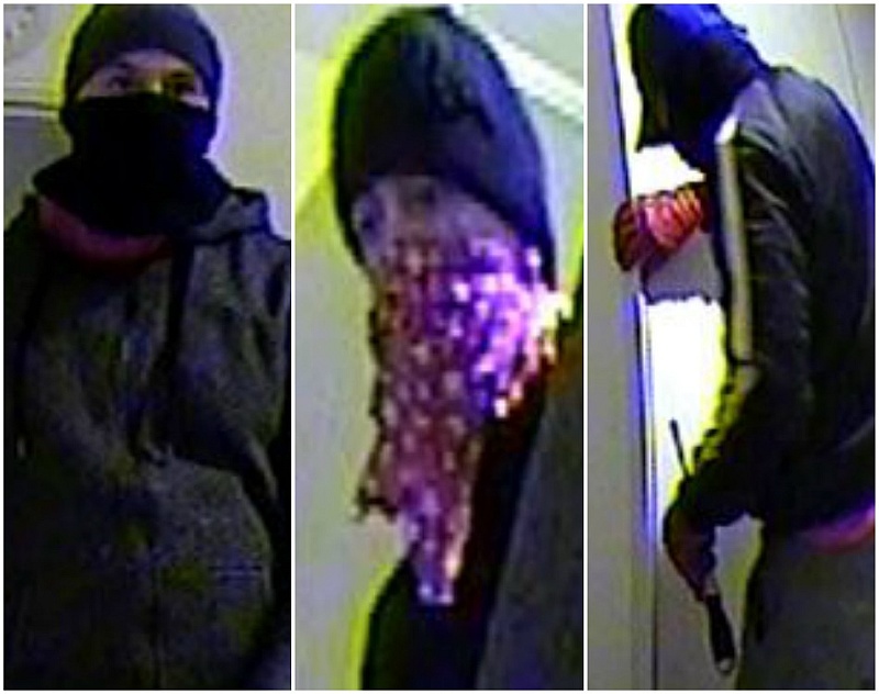 CCTV stills showing men the police would like to speak to in connection with a number of burglaries in north Bristol on 17th January 2017.