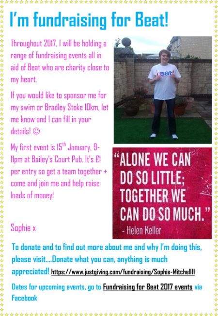 Sophie Mitchell charity fundraising events.