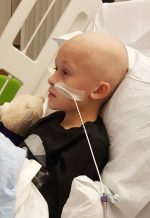 Photo of Bailey Cooper in hospital.