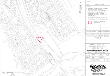 Plan showing proposed temporary access off Bradley Stoke Way.
