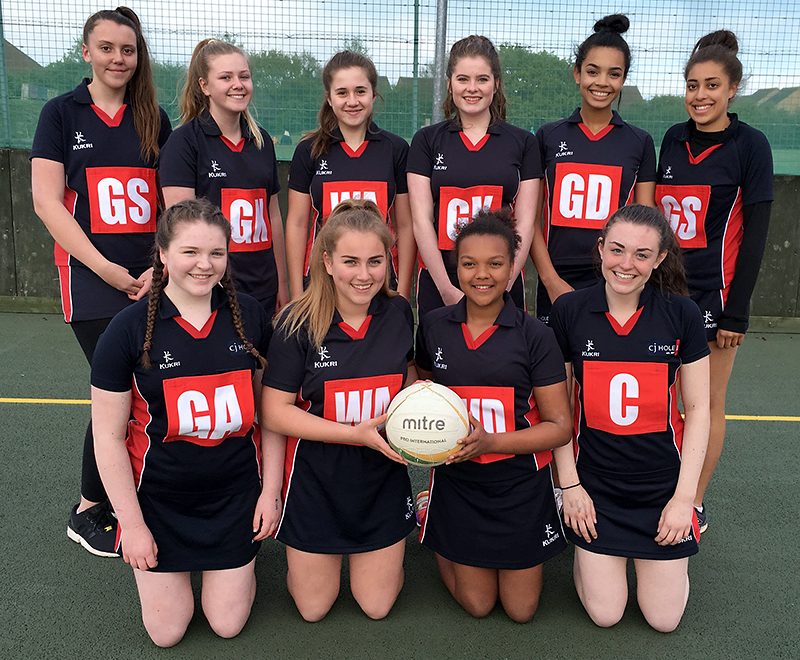 Photo of Bradley Stoke Junior Netball Club's under-14s A team.