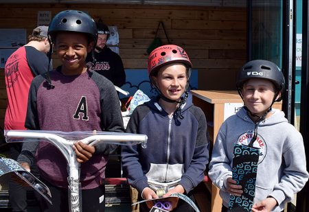 Prizewinners in the scooter 12 years & under category.