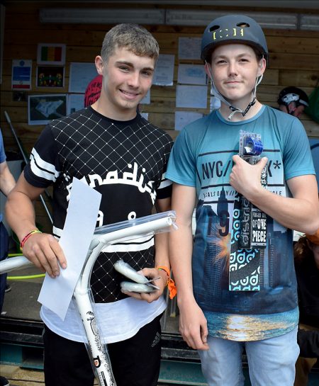 Prizewinners in the scooter 17 years & over category.