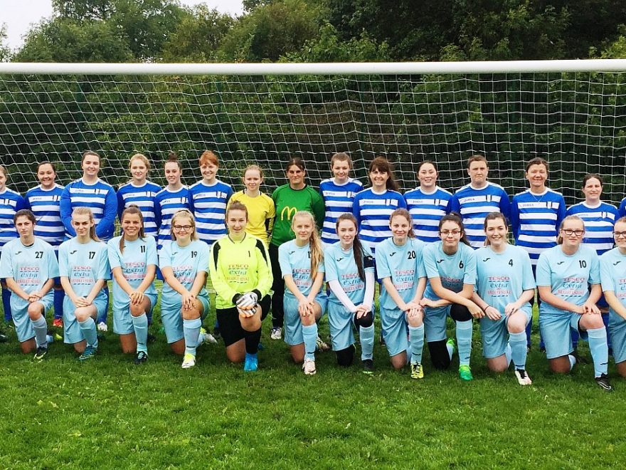 Bradley Stoke Youth FC U16 Girls' and Ladies' squads 2017.