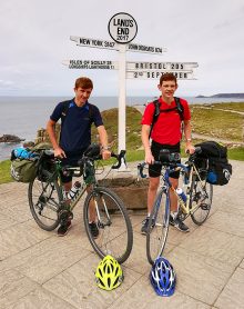 Photo of Ryan Edwards and Scott Warburton at Land's End.