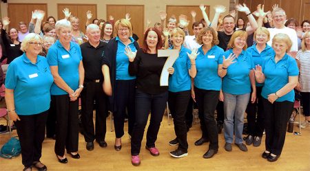 Photo of Stokes Singers with the Generation Gospel Choir in Stoke Gifford.