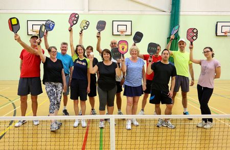 Photo of players at a Bristol Pickleball Club session.