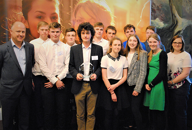 Photo of the team behind Bradley Stoke Community School’s student business Phonic Farm.