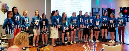 BSYFC U16 Girls' presentation: Fun and games during the evening. 