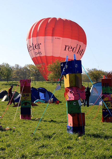 Bradley Stoke Woodcraft camp - balloon landing.