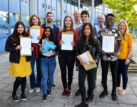 Photo of top performing GCSE students at Bradley Stoke Community School.