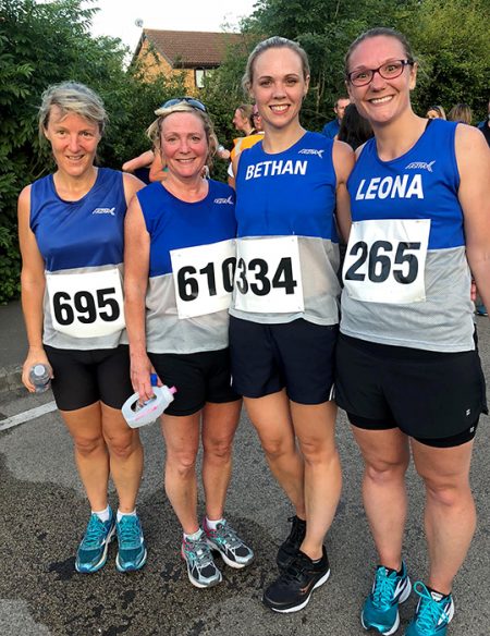 Photo showing members of Sole Sisters Running Club after a training run.