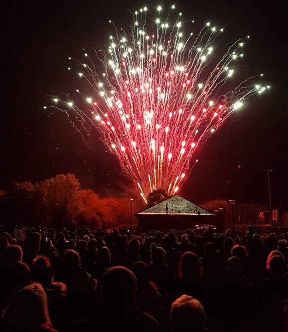 Bradley Stoke fireworks display 2018.
