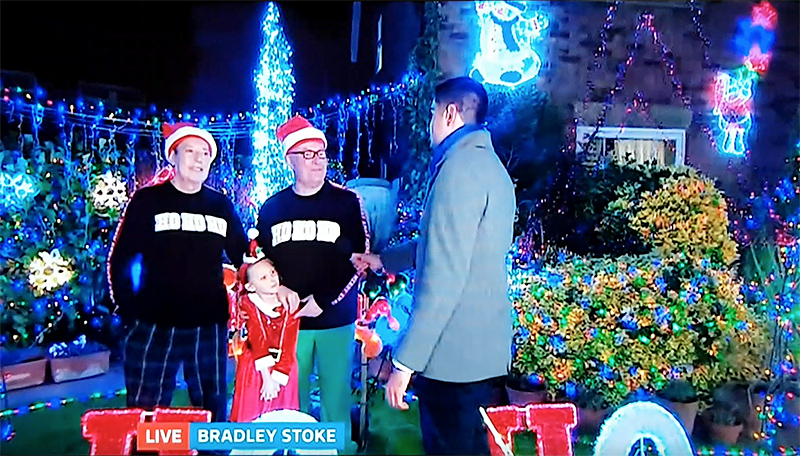 Still from the live broadcast on ITV West Country News.