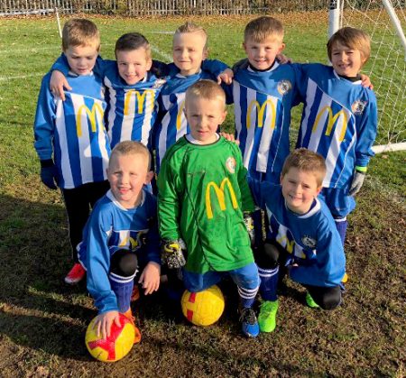 Photo of the Bradley Stoke Youth FC Under-7 team.
